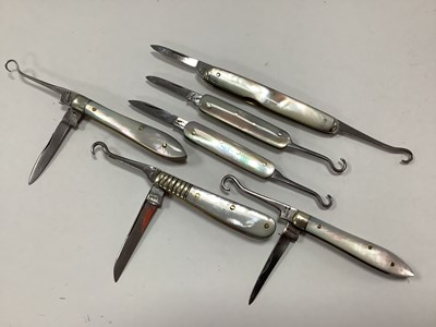 Lot 336 - Six Single Blade Folding Pocket Knives, all...