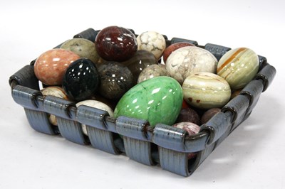 Lot 1471 - A Collection of Thirty-Five Mineral Eggs,...