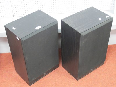 Lot 402 - A Pair of Linn Index 50w Speakers, black wood...