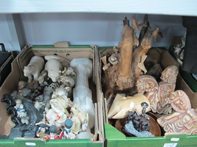 Lot 1149 - Figurine Collection, including assorted wooden...