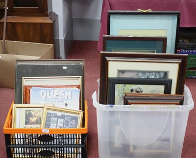 Lot 1435 - Vintage Calendars and Framed Pictures,...