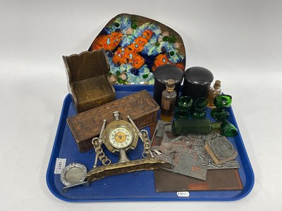 Lot 1417 - A Prisoner of War Style Straw Work Box, three...