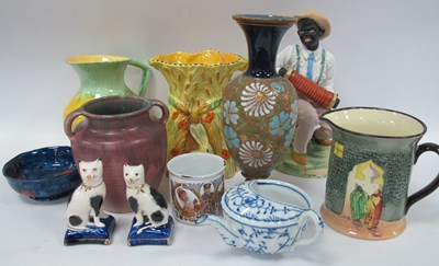 Lot 1268 - 1930s Burleighware Jug, moulded as a corn...