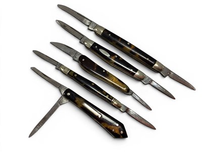 Lot 327 - Five Multi Blade Folding Pocket Knives,...