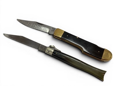 Lot 335 - T.W Ablett Sheffield Folding Lock Knife, horn...