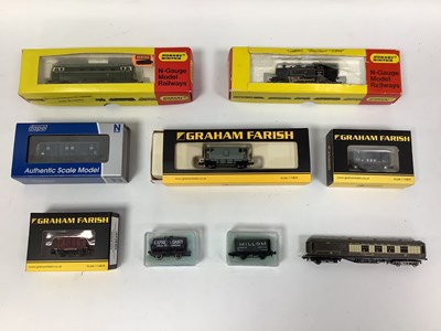 Lot 483 - A boxed Minitrix N gauge Ivatt 2-6-2 tank...