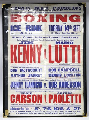 Lot 1431 - Boxing Poster Circa 1950 Jim Kenny v. Mario...