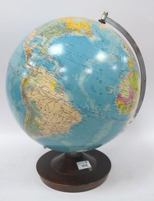 Lot 1516 - Rath Terrestrial Globe, on circular wooden...