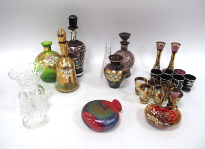 Lot 1301 - Phoenician Glass Vase, 12cm high. Liqueur...