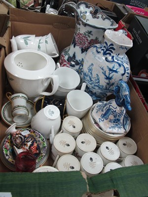 Lot 1058 - Ceramics, including Dutch Delft blue lidded...