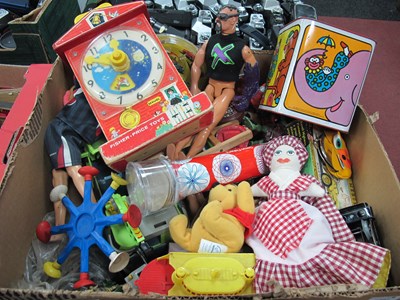 Lot 1097 - An assorted collection of soft toys, plastic...
