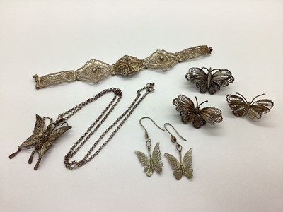 Lot 101 - A Small Filigree Panel Bracelet, with applied...