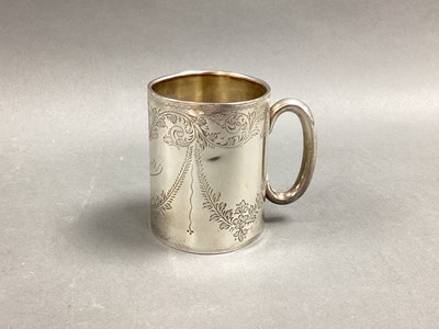 Lot 57 - A Hallmarked Silver Mug, of tapering...