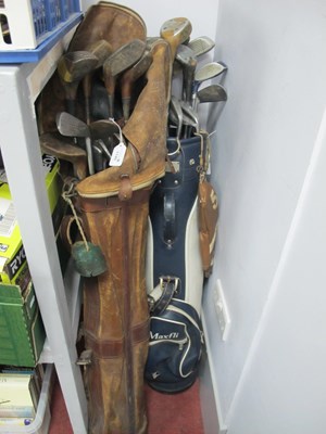 Lot 1140 - Golf Clubs, two carry bags containing a...