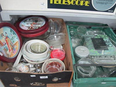 Lot 1146 - Glassware and Ceramics, including glass trays,...