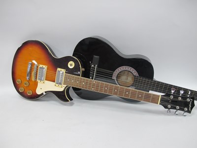 Lot 1501 - A Westfield sunburst electric guitar, together...