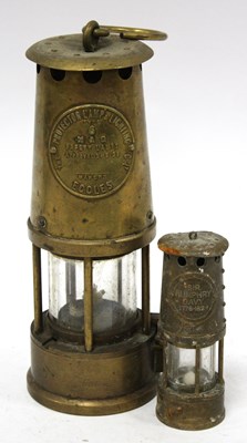 Lot 1493 - Two Miners’ Safety Lamps, comprising an Eccles...