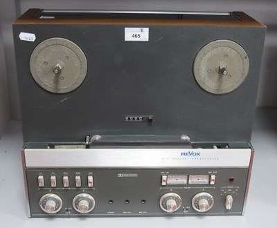 Lot 465 - A Revox A77 Reel-to-Reel Tape Recorder, Untested.