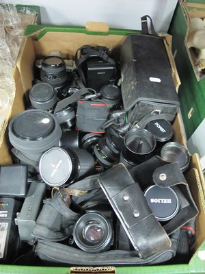 Lot 1148 - Quantity of SLR Cameras and Lenses, including...