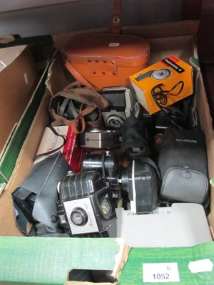 Lot 1052 - Cameras and Binoculars, including cased Pathe...