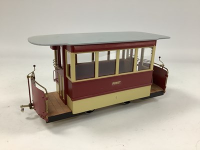 Lot 674 - A scratch-built G scale four-wheel tram type...