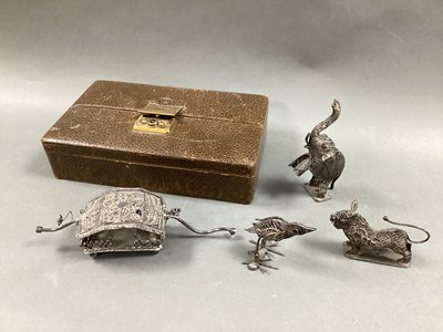 Lot 223 - A Novelty Filigree Elephant Figurine,...