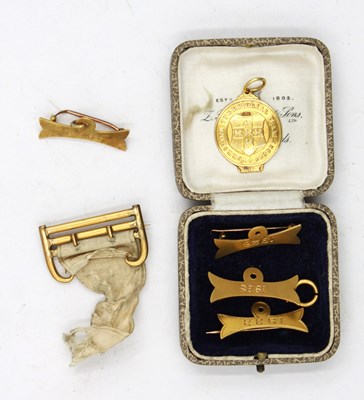 Lot 682 - Hallmarked 18ct Gold Medal & Clasps, obverse...
