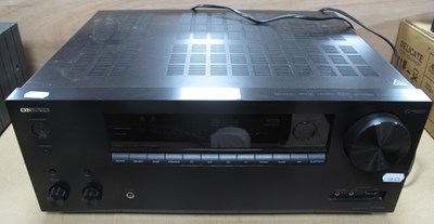 Lot 552 - An Onkyo TX-NR656 AV Receiver, black, Untested.