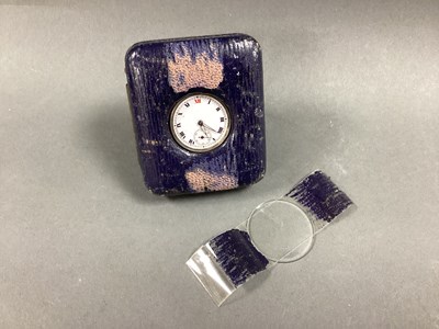 Lot 305 - A Vintage Travel Bedside Clock, the wristwatch...
