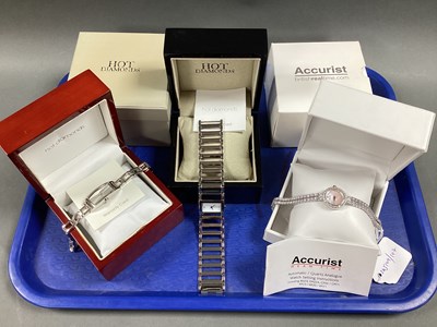 Lot 270 - Modern Hot Diamonds Ladies Wristwatches, boxed;...