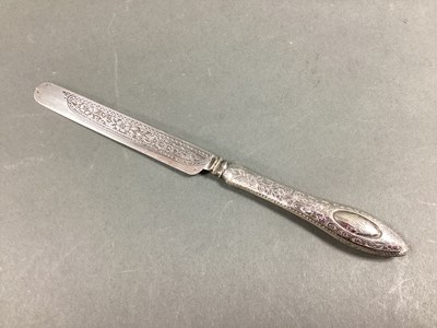 Lot 23 - A Decorative Victorian Hallmarked Silver Knife,...