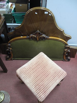 Lot 1608 - XIX Century Walnut Stool, with an upholstered...
