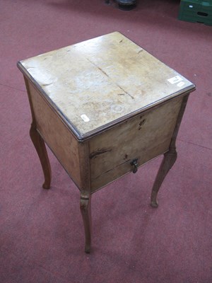 Lot 1634 - XX Century Walnut Ladies Sewing Table, with a...