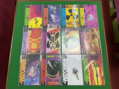Lot 885 - A complete set of 12 Watchmen comics by Alan...