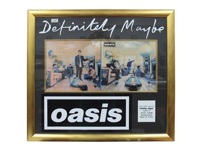 Lot 575 - An Oasis “Definitely Maybe” Signed and Framed...