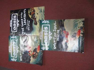 Lot 579 - Oasis Posters - 'Dig Out Your Soul' (x 2) and '...