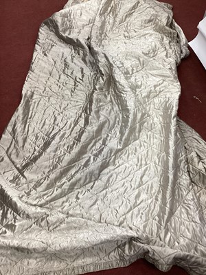 Lot 1235 - An Oyster Silk Satin Fitted Bed Cover, with...