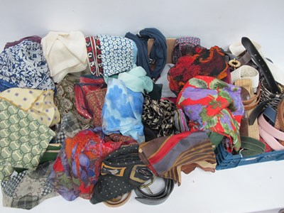 Lot 1294 - A Large Collection of Vintage Ladies Scarves...