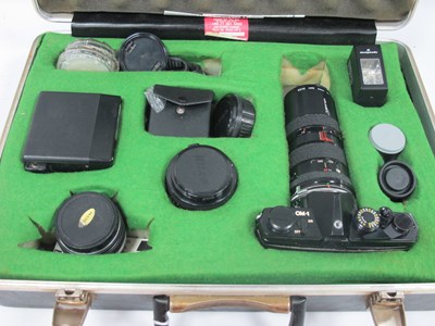 Lot 1523 - Olympus OM-I 35mm Film SLR Camera, with f 3.5...