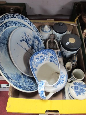 Lot 1072 - A Pair of Delft Hand Painted Blue-White Plates,...