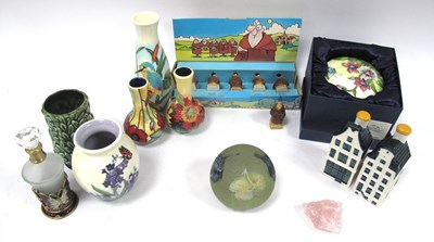 Lot 1306 - Old Tupton Ware Vases, trinket box, Whimsies...