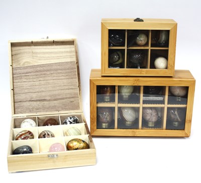 Lot 1460 - Collection of Hardstone Specimen Eggs, many...