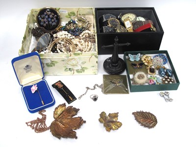 Lot 1341 - Costume jewellery, including 925 silver...