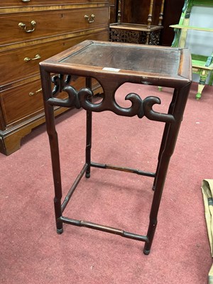 Lot 1518 - XIX Century Chinese Hardwood Lamp Table, with...