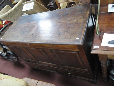 Lot 1466 - Late XVIII Century Oak Mule Chest, with a...