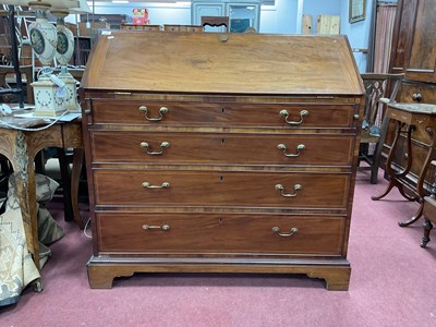 Lot 1521 - Late XVIII Century Mahogany Bureau, with a...