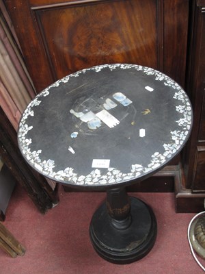 Lot 1498 - XIX Century Ebonised Pedestal Table, with a...