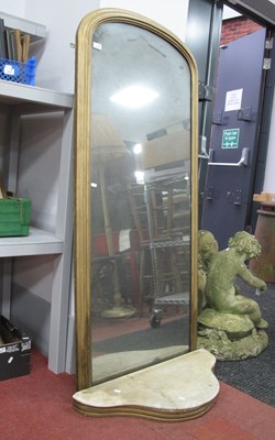Lot 1416 - XIX Century French Gilt Console Mirror, with a...