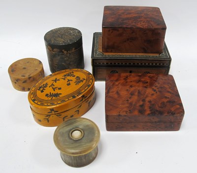 Lot 1194 - XIX Century Inlaid and Painted Hardwood...