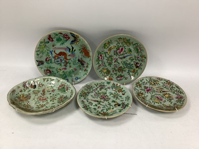 Lot 1144 - XIX Century Cantonese Famile Rose Plates, the...